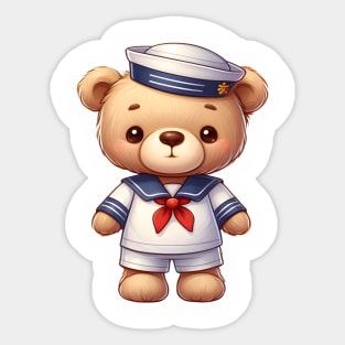 Cute Sailor Bear Kawaii Sticker